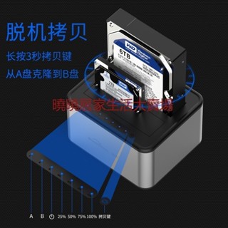 三井百貨、藍碩2.5/3.5寸通用硬碟底座SATA雙盤位USB3.0離線複製移動硬碟盒