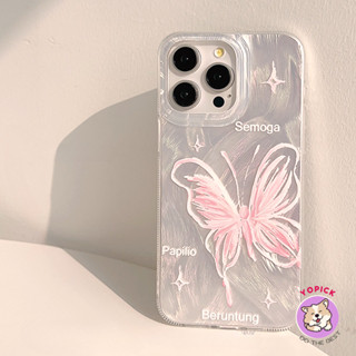 粉色蝴蝶手機殼適用於 iPhone 16Pro Max girl 11 12mini 13Pro Max 14Plus