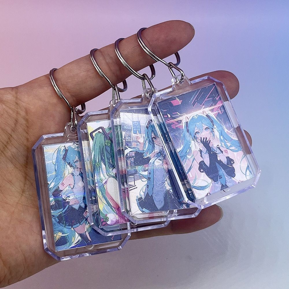 「指尖pjsk」初音未來櫻初音動漫周邊掛件MIKU雙面鐳射亞克力鑰匙扣學生掛飾|遊戲|動漫|周邊|世界計劃|初音未來