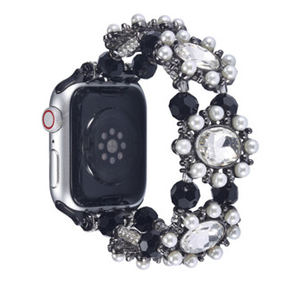 臺灣現貨 珍珠大寶石女款錶帶 適用於Apple Watch 珍珠鑽石錶帶蘋果錶帶 iwatch錶帶 9/8SE76