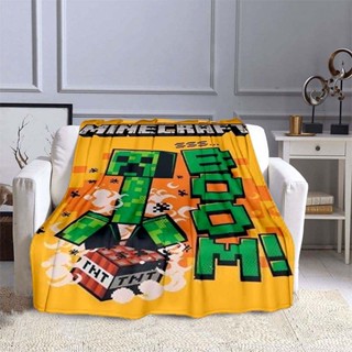 Minecraft Blanket 數碼印花 MC 柔軟毯子,適合兒童、青少年和成人的雙面沙發毯