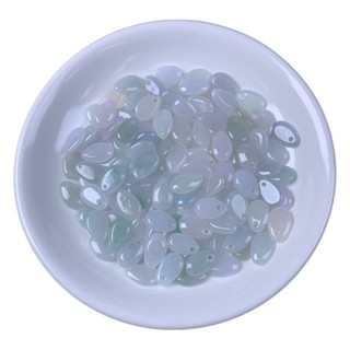 宏雲Hongyun-jf-(10pcs)- 批發翡翠a貨小水滴散珠緬甸翡翠冰糯種水滴散件 DIY手鍊耳墜配飾