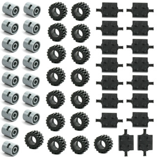 [FunBrick]MOC迷你輪軸包積木汽車配件輪胎輪轂經典積木兒童DIY玩具啟蒙小積木