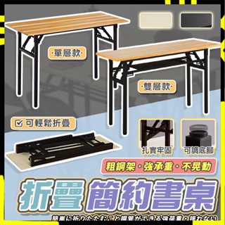 【萬用免安裝折疊桌】 簡易摺疊書桌 餐桌 辦公桌 折疊桌 桌子 簽到桌 活動桌 擺攤 會議桌 長桌 飯桌 茶几 折疊辦公