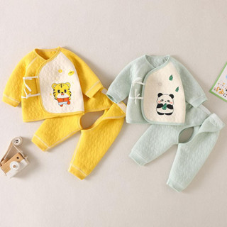 🌈臺灣出貨🌈新生兒衣服 春秋冬純棉 保暖內衣套裝 嬰幼兒寶寶和尚服0-3-6個月秋裝