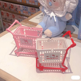 ⭐正版授權 三麗鷗⭐ 可愛籃子 庫洛米 Hello Kitty 玉桂狗 優品小推車 桌面收納盒可愛擺飾