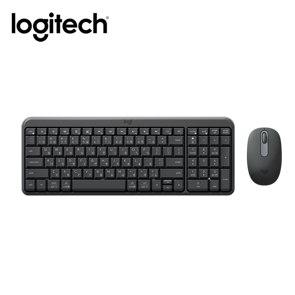 【Logitech 羅技】MK250 無線鍵盤滑鼠組 石墨黑