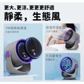 DJ現貨🌹Z3空氣循環 家用台式大風力智慧數顯超靜音無極變速螺旋扇葉可定時100檔 空氣循環風 家用空氣循環
