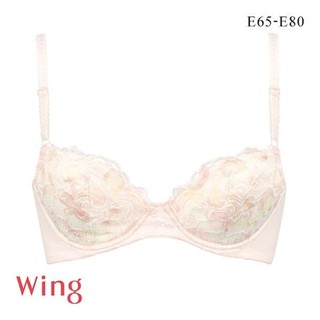 華歌爾Wacoal Wing大碼內衣女上託防下垂無痕可愛日系蕾絲文胸(40KB2020E)(日本直郵)1