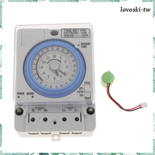 [LovoskiTW] Din Rail 24 小時計時定時器機械開關工業模擬定時器,