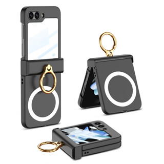無線充磁吸 Samsung zflip5 摺疊手機殼 三星Galaxy Z Flip 5 指環防摔保護套