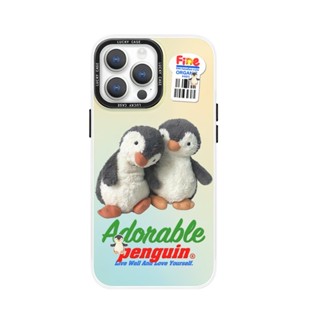適用於iPhone15promax蘋果16小米14新款12華為mate60趣味玩偶企鵝p70一加11情侶手機殼xr磁吸v