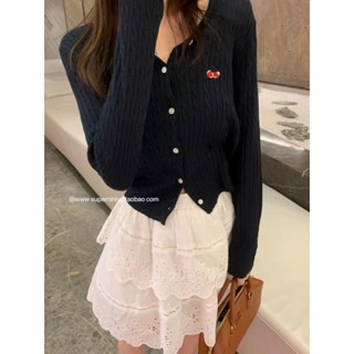 《SSH》女生小衣櫥💋🌼韓系ins輕薄刺繡單排扣防曬開衫針織上衣外搭👕👍