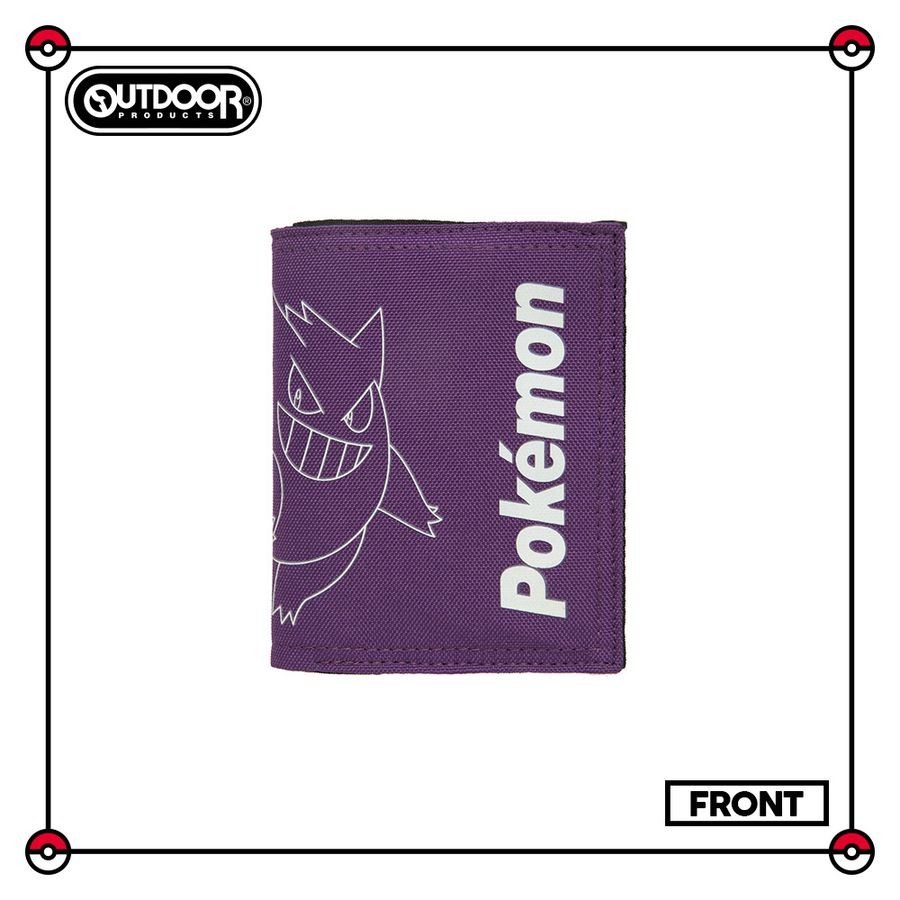 OUTDOOR 寶可夢Pokemon夜光耿鬼對折短夾/ 紫色/ ODGO21A06PL eslite誠品