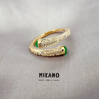 MIKANO⚡24H發貨⚡ 高版本戒指 18k金電鍍 微鑲鋯石幾何開口戒指 歐美個性誇張高階感食指戒指 通勤又百搭