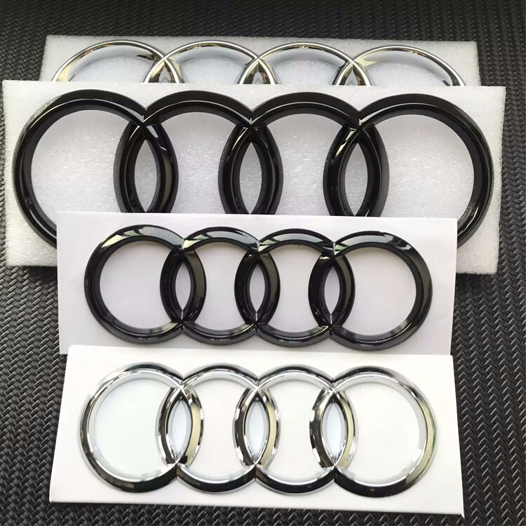 適用於Audi奧迪車標 中網標尾標 四環標誌Logo前標A4A3A5A6A8 Q2Q3Q5Q7Q8 TT RS3 RS5