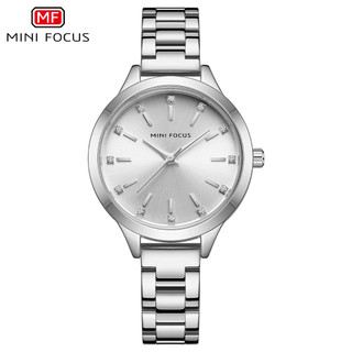 A0【附發票 禮盒裝 品牌專營】MINI FOCUS品牌女表 輕奢鑲鑽女手錶簡約鋼帶防水女士手錶MF0367L生日禮物