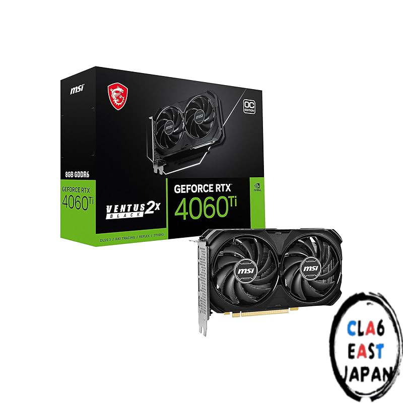 MSI GeForce RTX 4060 Ti VENTUS 2X 黑色版 8G OC 独立显卡
