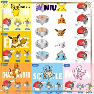 NIU 旋轉發射器玩具,皮卡丘 Eevee Mew 陀螺,兒童對戰遊戲 PVC Charmander Squirtle
