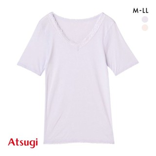 厚木ATSUGI內衣女日本制吸汗速幹混棉輕薄透氣中老年媽媽打底短袖(A5647307HS)(日本直郵)1