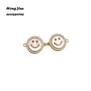 宏雲Hongyun-ls-（1pcs）- 14k保色電鍍精品微鑲天然貝殼吊墜DIY手工輕奢款手鍊項鍊飾品配件
