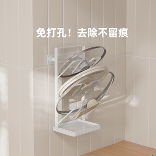 廚房鐵藝收納架臺面壁掛兩用型帶接水盤置物架多層鍋蓋架廚房置物架廚房收納架家居生活小紅書同款抖音同款