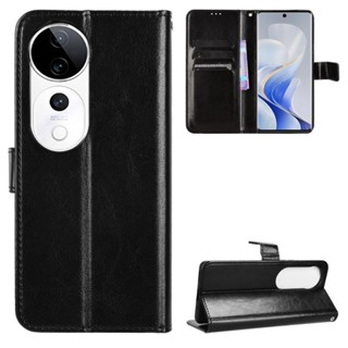 時尚瘋馬紋 VIVO S19 Pro / S19 5G 手機殼 錢包款 掀蓋保護殼 掛繩 翻蓋皮套 插卡 支架