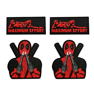 【定製】QN Maximum EFFORT 動漫臂章 Deadpoo l Deadpoo 3D Velcro Patch