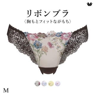 華歌爾Wacoal丁字褲女日系透膚蕾絲可愛刺繡性感無痕低腰女士內褲(40PRA420W)(日本直郵)1