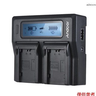 Andoer 1拖2 NP-FZ100 鋰電池充電器 LCD顯示屏 適用於Sony A7III A9 A7RIII A7