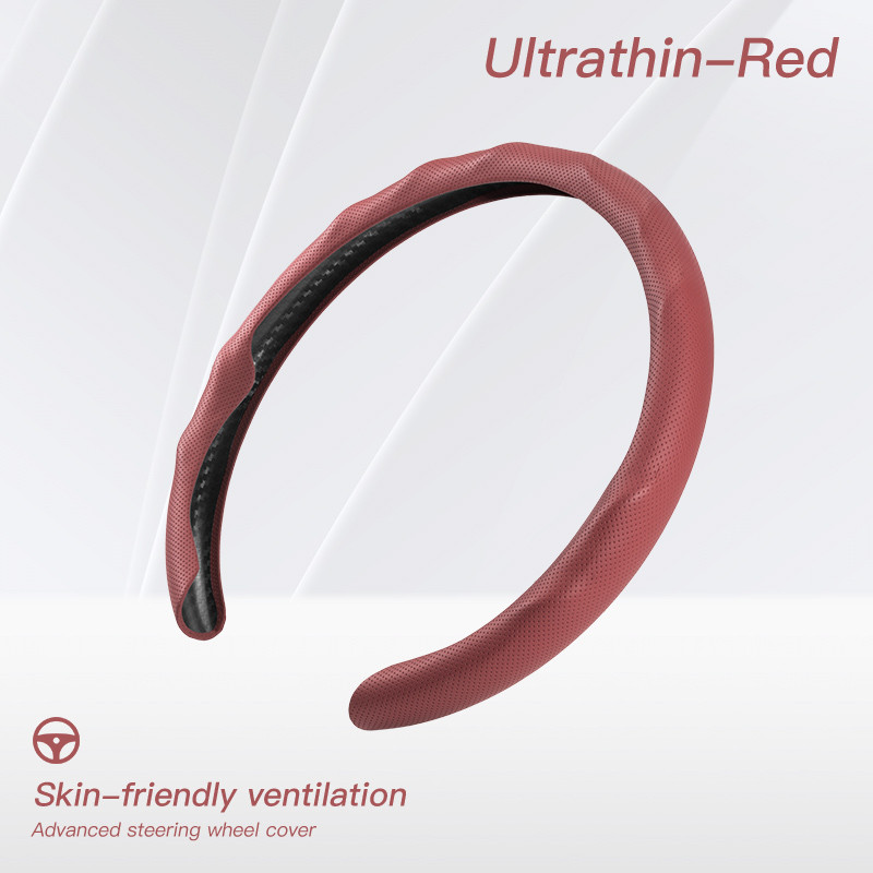 超薄汽車方向盤套通用 15 英寸/38 厘米蓋適用於英菲尼迪 FX35 Q50 G37 Q30 ESQ QX50 QX6