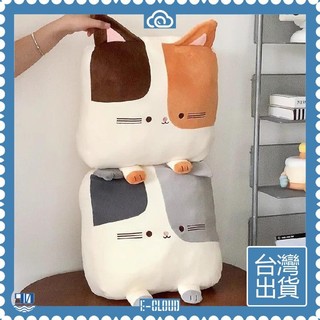 三花貓抱枕沙發客廳床頭車內貓咪靠墊靠背趴睡枕午睡枕玩偶公仔 可開發票✅【E-Cloud】🚁臺灣出貨🚁