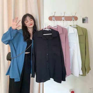 S-3XL 大尺碼襯衫女設計感小眾復古港味長袖防曬衣薄款外套大碼開衫