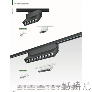 好時光～KAOS LED 12W 20W 軌道燈 線型軌道投射燈 排燈 長型聚光軌道燈 防眩 OSRAM晶片 可調角度