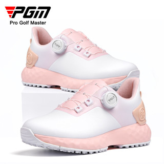 PGM 櫻花高爾夫球鞋女鞋防水運動鞋子防滑輕量旋鈕舒適緩震無釘鞋