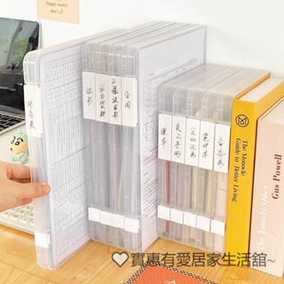 檔案收納盒 透明卡扣檔案夾 分類收納盒 紙張收納 考卷收納 資料夾 收據收納 文具收納 塑膠收納盒 防水 桌面家用辦公