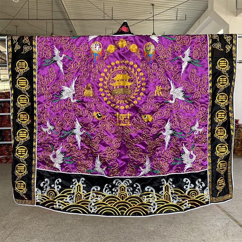 新款仙鶴法衣道士服高功法衣八卦衣綢緞繡花仙鶴衣朝衣班衣九龍衣{惠柰雅旗艦店}