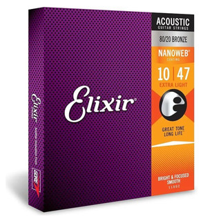 Elixir 民謠吉他弦 黃銅/紅銅/baritone 1047 1152 1253 1353 1356 薄覆膜