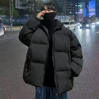 YOKI男裝秋冬季加厚棉服青少年爆款大尺碼羽絨鋪棉外套男女同款麵包服情侶款 韓系男生衣服 OOTD男 流行 設計感 小眾