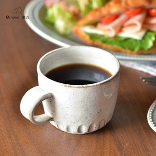 【emono選品】日本製 美濃燒 大野繁保 (山王窯) Rokuro 粉引手工咖啡杯 馬克杯 現貨