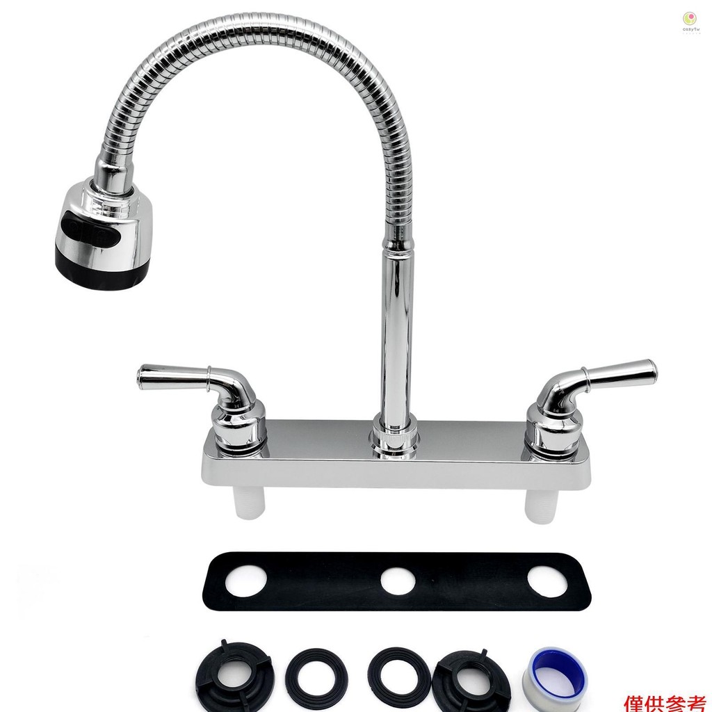 Casytw RV 水龍頭更換,RV 廚房水槽水龍頭,帶 360 度可旋轉噴霧器柔性噴嘴,適用於露營車、房車、房車、旅行