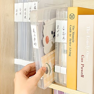 🍑【BANZ】透明檔案盒 說明書收納盒 宿舍資料盒 A4檔案盒 透明檔案盒 檔案收納盒 卡扣檔案整理盒 桌上收納