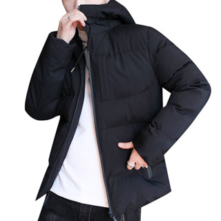男士棉服韓版素色百搭刷毛刷毛加厚日系鋪棉外套保暖羽絨棉衣ins美式高街棉襖防風保暖麵包服外套男上衣