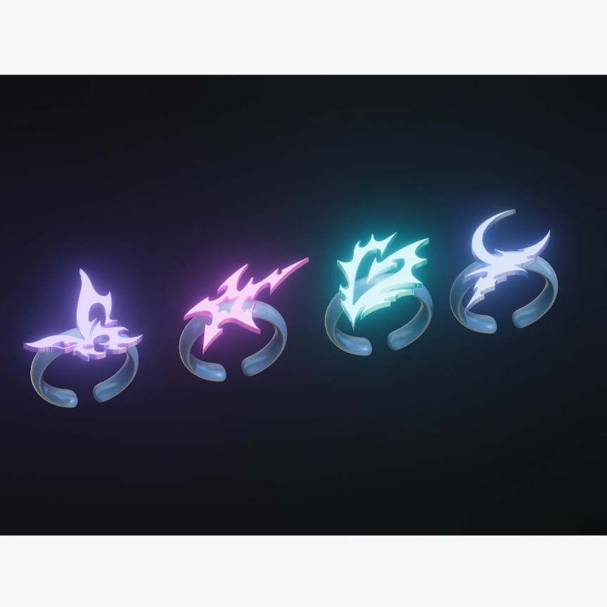 台灣出貨🅰️ AESPA成員柳智敏金玟庭寧藝卓吉賽爾logo戒指設計感百搭開口指環 aespa飯制周邊 應援物