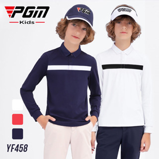 PGM 兒童高爾夫衣服長袖T恤男童秋冬季青少年高爾夫服裝運動服 YF458