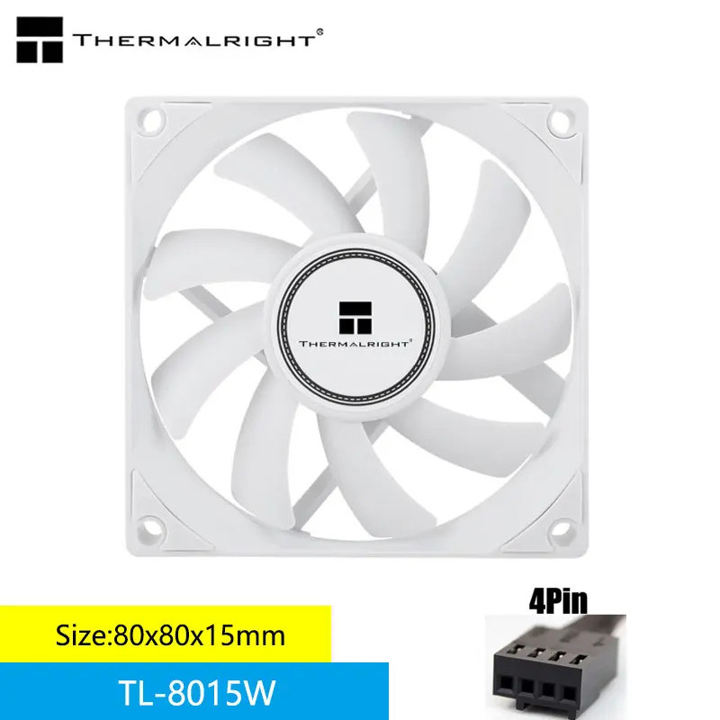 Thermalright TL-8015機箱散熱風扇 80x80x15mm 4pin PWM 2200速低噪音超薄風扇