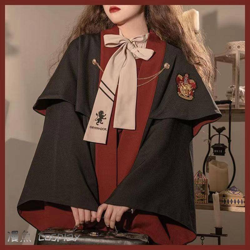 哈利波特聯名款 哈利波特斗篷 哈利波特扮演 哈利波特英倫 JK制服 斗篷 哈利波特cos 單斗蓬 学院风 毕业服 表演