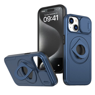 新款鏡頭推窗磁吸 適用iPhone16 Pro max手機殼 蘋果16 plus 指環旋轉支架15/14/13防摔保護套