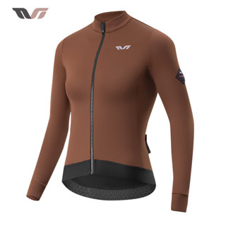 ROCKBROS 女士長袖騎行服保暖冬季舒適抓絨騎行服彈性輕便公路自行車山地車騎行服騎行裝備