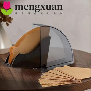 MENGXUAN咖啡濾紙盒,手動操作緊湊型濾紙收納架,清除亞克力蓋節省空間餐巾分配器廚房用具